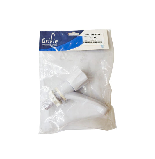 LLAVE DE LAVAMANO SENCILLA PVC DECORATIVA
