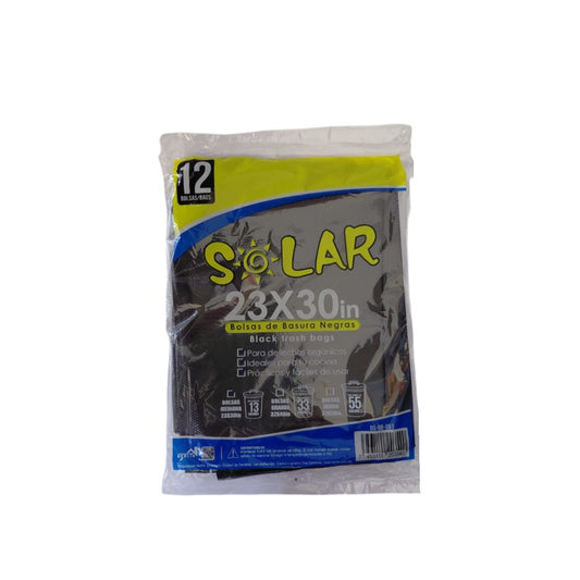 BOLSA DE BASURA NEGRA 23X30 12U