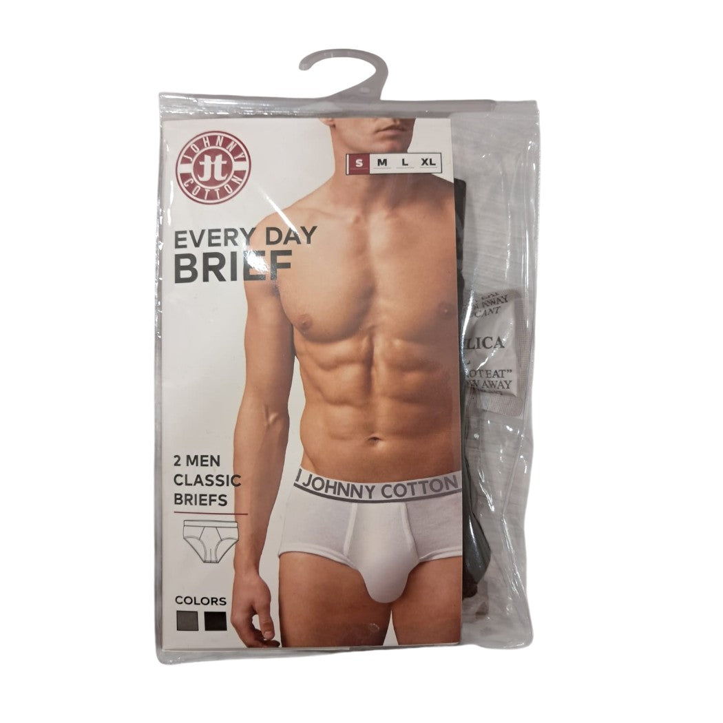 CALZONCILLOS GRIS Y NEGRO TALLA S 2U