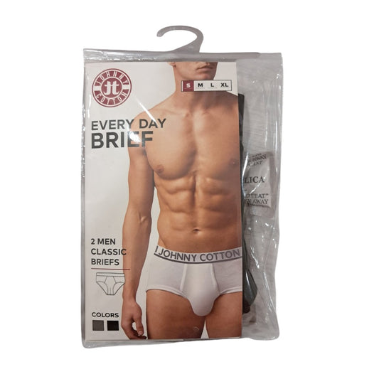 CALZONCILLOS GRIS Y NEGRO TALLA S 2U