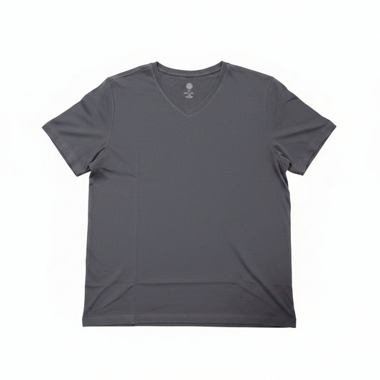 SUETER MANGA CORTA CUELLO V GRIS