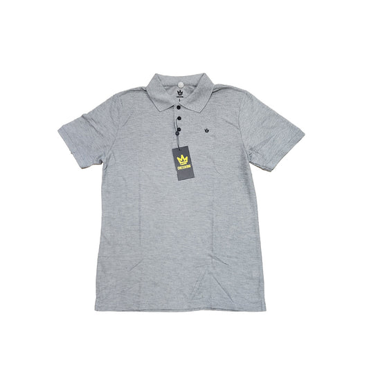 T-SHIRT POLO MANGA CORTA GRIS CHESS KING