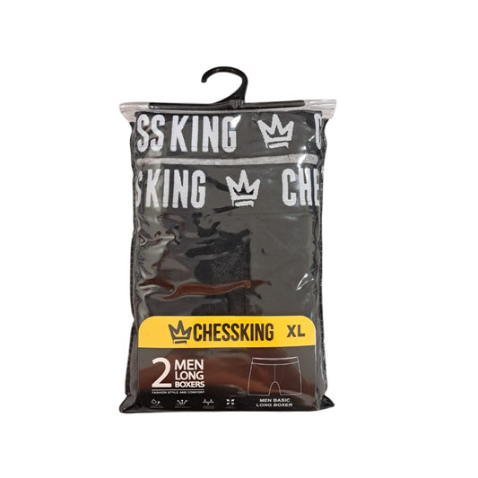 BÓXER GRIS Y AZUL TALLA XL CHESS KING 2U
