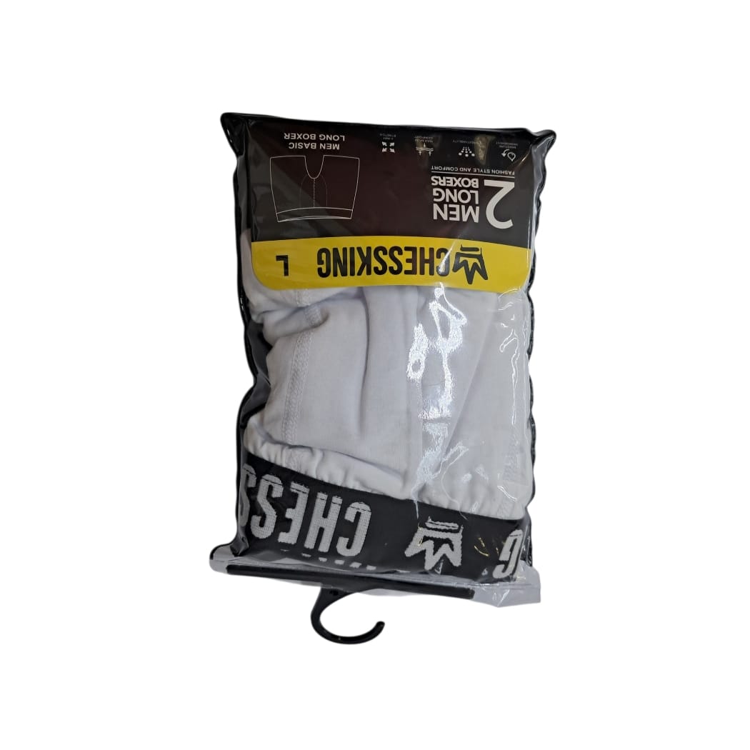 BÓXER BLANCO CHESS KING TALLA L 2U