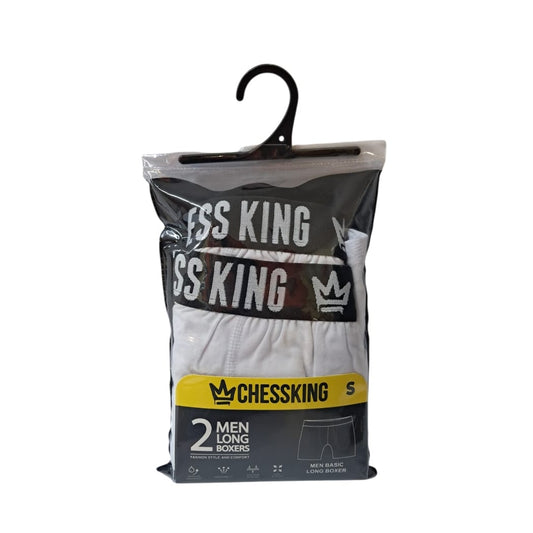 BÓXER BLANCO CHESS KING TALLA S 2U