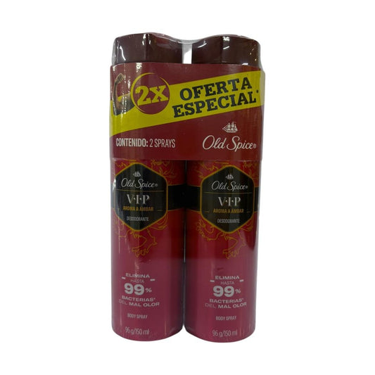 DESODORANTE SPRAY VIP 2PACK 96GR