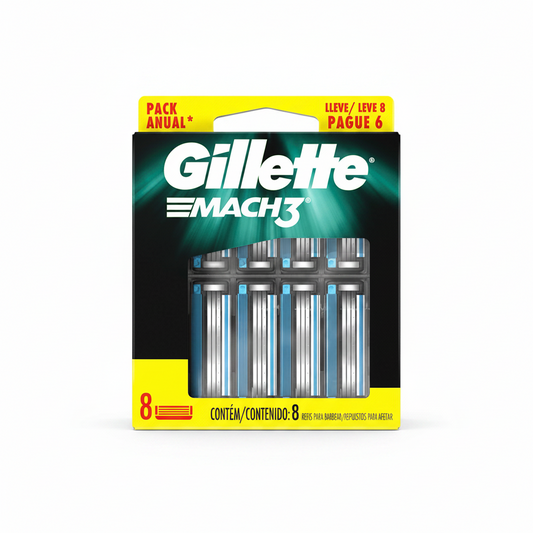 REPUESTO PARA AFEITADORA MACH3 GILLETTE 8U