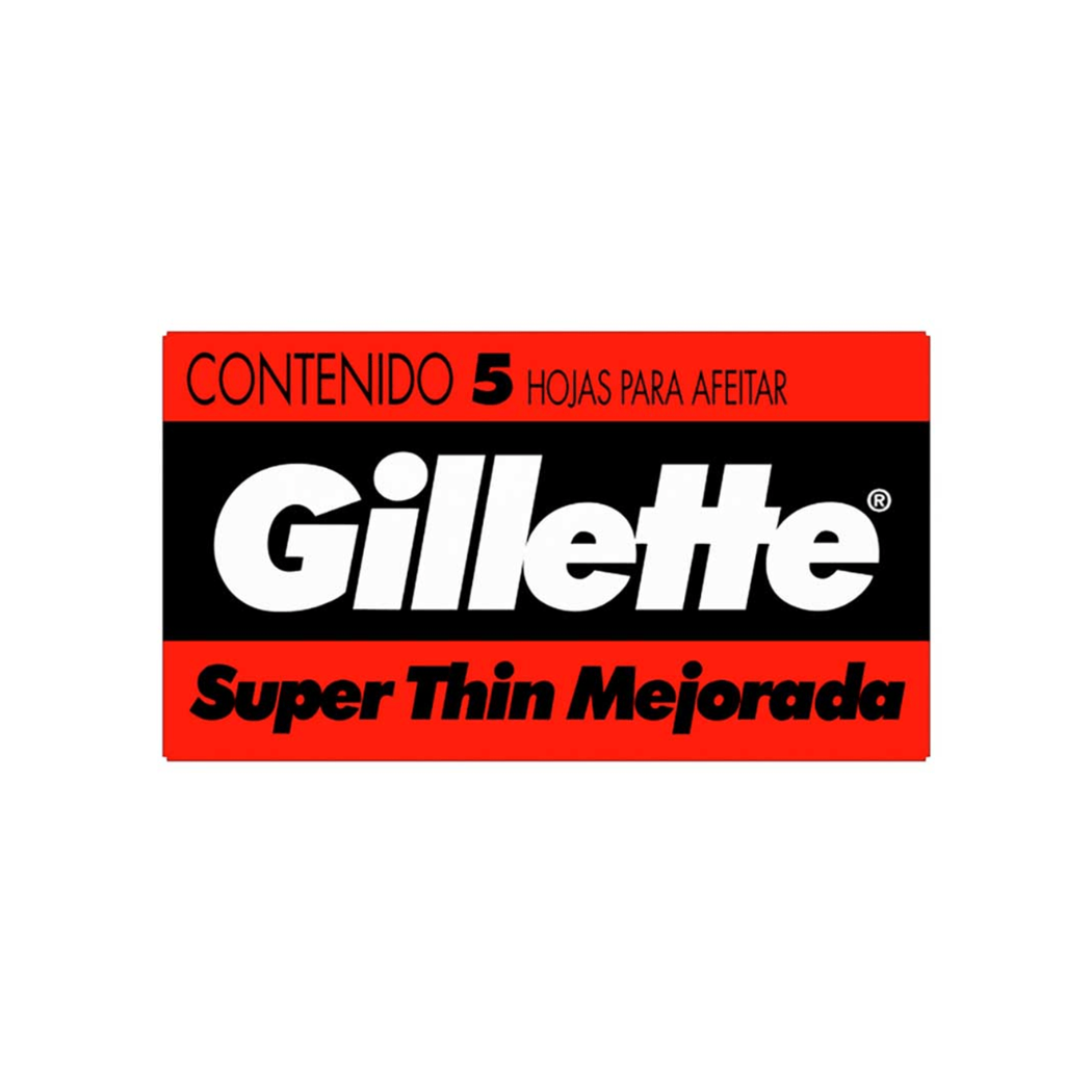 HOJAS PARA AFEITAR DOBLE FILO SUPER THIN GILLETTE 5U
