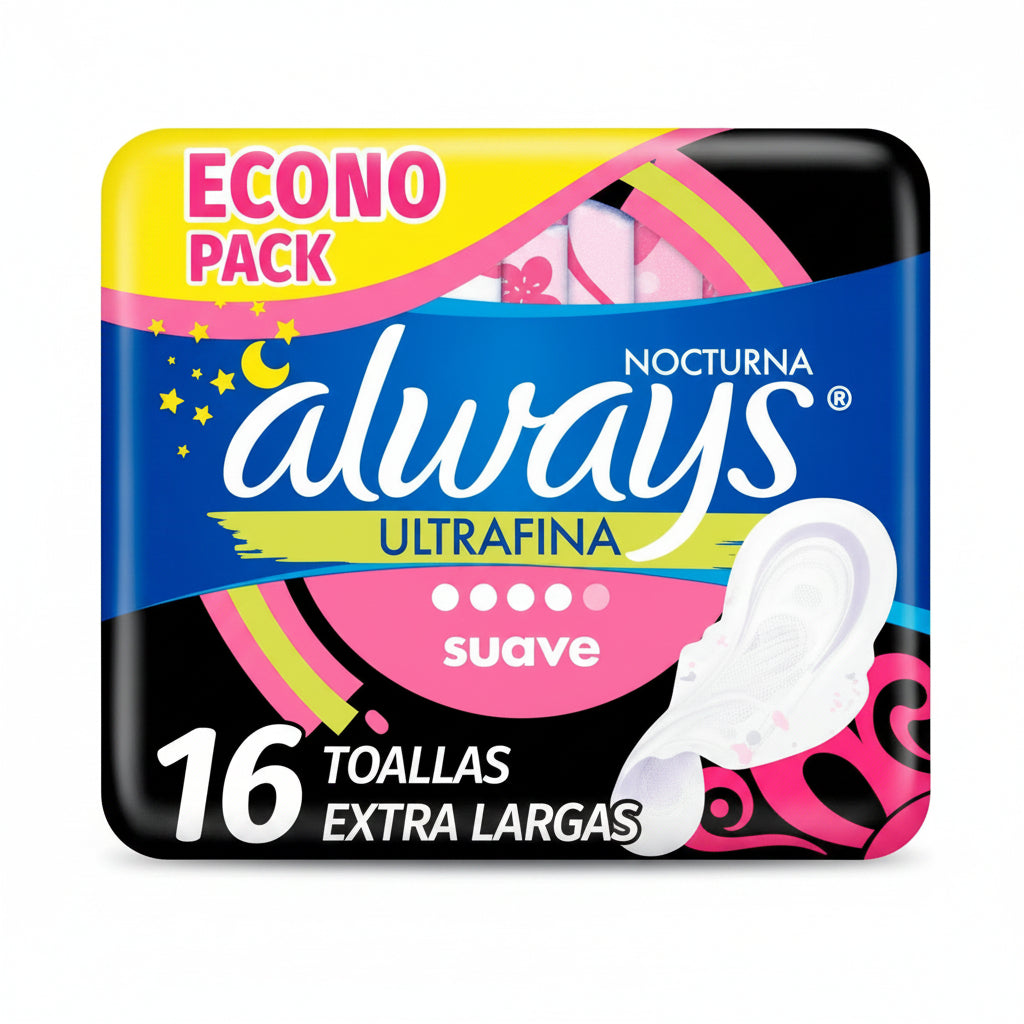 TOALLA SANITARIA UF LARGAS NOCHE 16PZ
