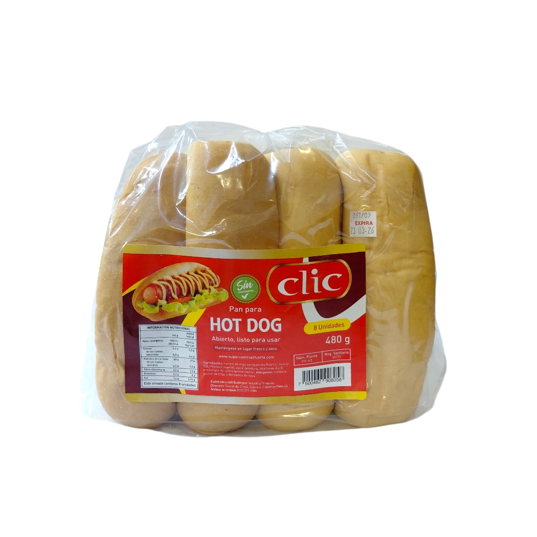 PAN HOT DOG CLIC 8U
