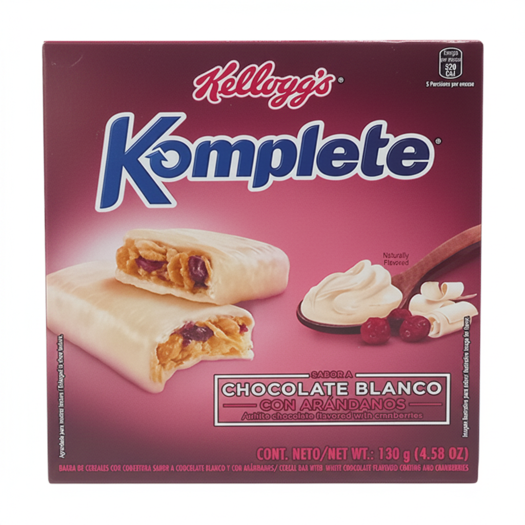 CEREAL BARRA CHOCOLATE BLANCO KOMPLETE 130GR