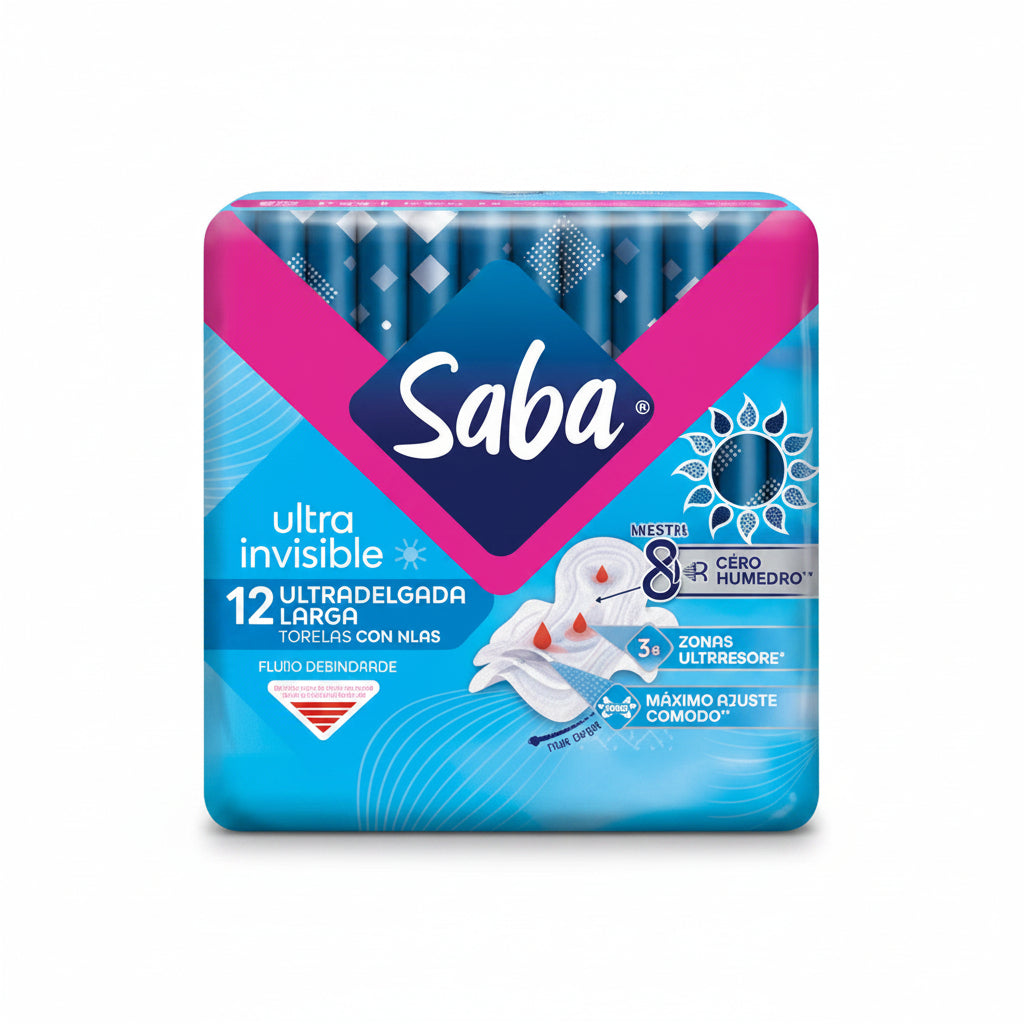 TOALLA SANITARIA ULTRADELGADA LARGA 12U