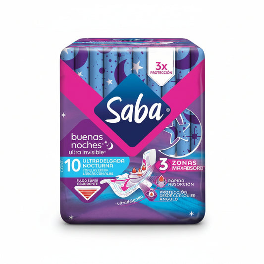 TOALLA SANITARIA NOCTURNA RAPIDA ABSOR 10U