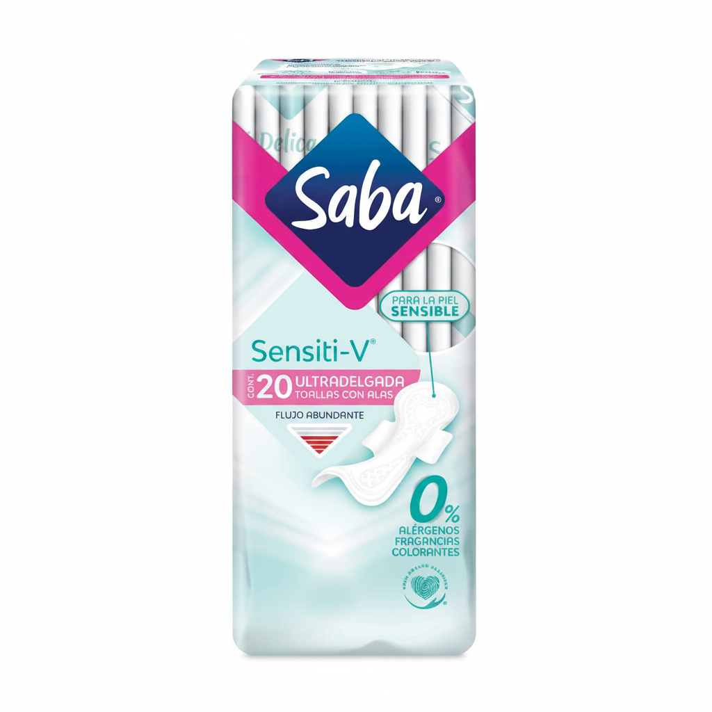 TOALLA SENSITI-V ULTRADELGADAS 20U