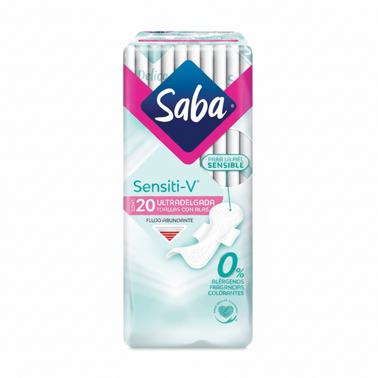 TOALLA SENSITI-V ULTRADELGADAS 20U