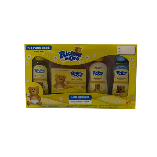 KIT PARA BEBÉ DE MANZANILLA RICITOS DE ORO