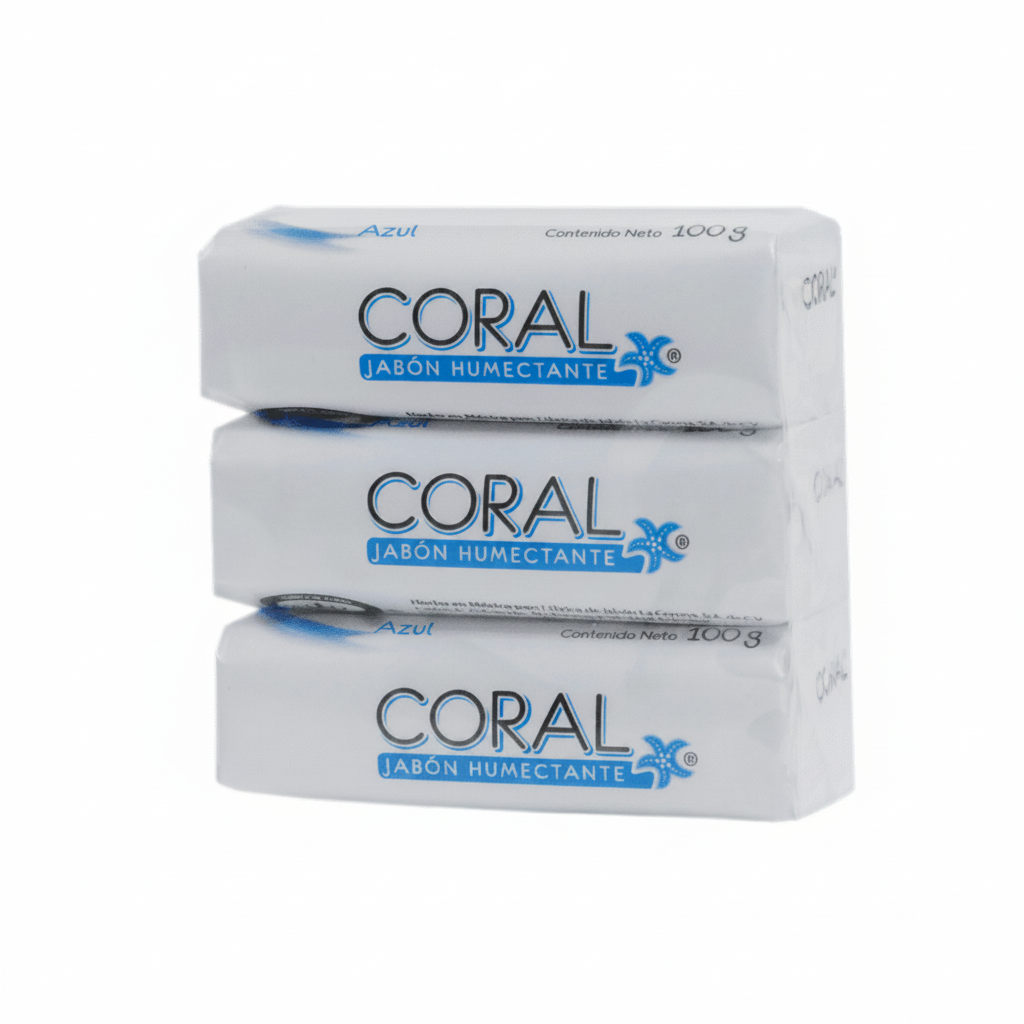 JABÓN TOCADOR CORAL AZUL 3U 100GR