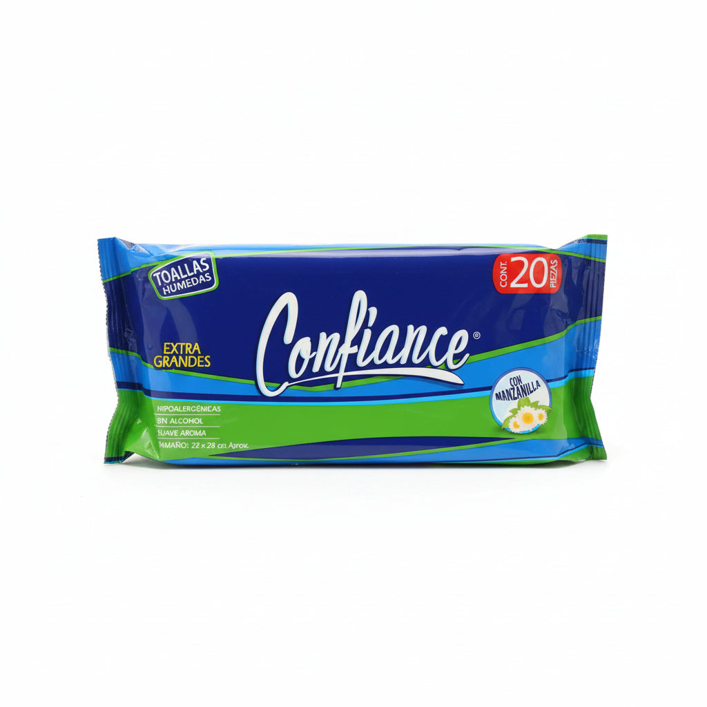 TOALLITAS HÚMEDAS CONFIANCE 20U