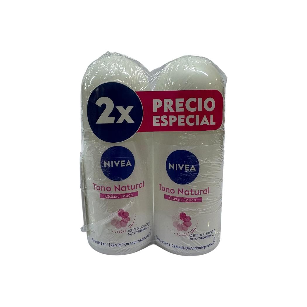 DESODORANTE ROLL-ON ACLARADO NAT 2PACK