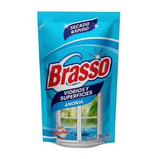 LIMPIA VIDRIO DOYPACK AMONIA BRASSO 500ML