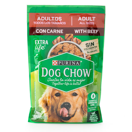 ALIMENTO DOG CHOW POUCH CARNE 100GR