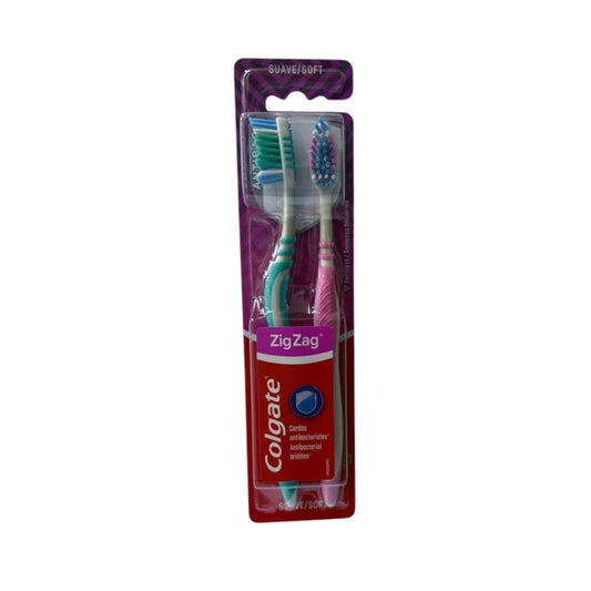 CEPILLO DENTAL SUAVE ZIGZAG 2 PACK COLGATE