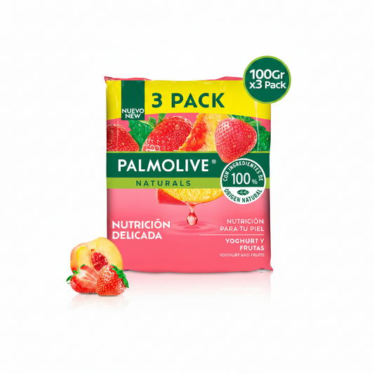 JABÓN NATURALS YOGHURT Y FRUTAS 3U 100GR
