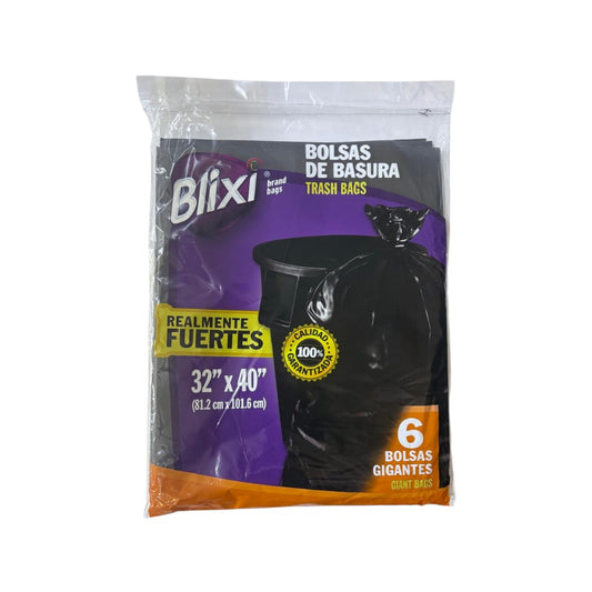 BOLSA DE BASURA NEGRA FLAT GIGANTE 32X40