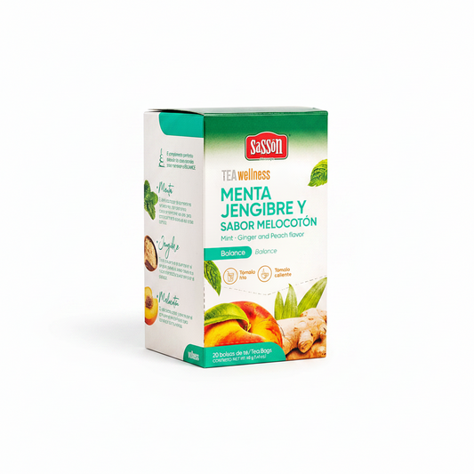 TE JINGIBRE/DURAZNO/MENTA SASSON 40GR