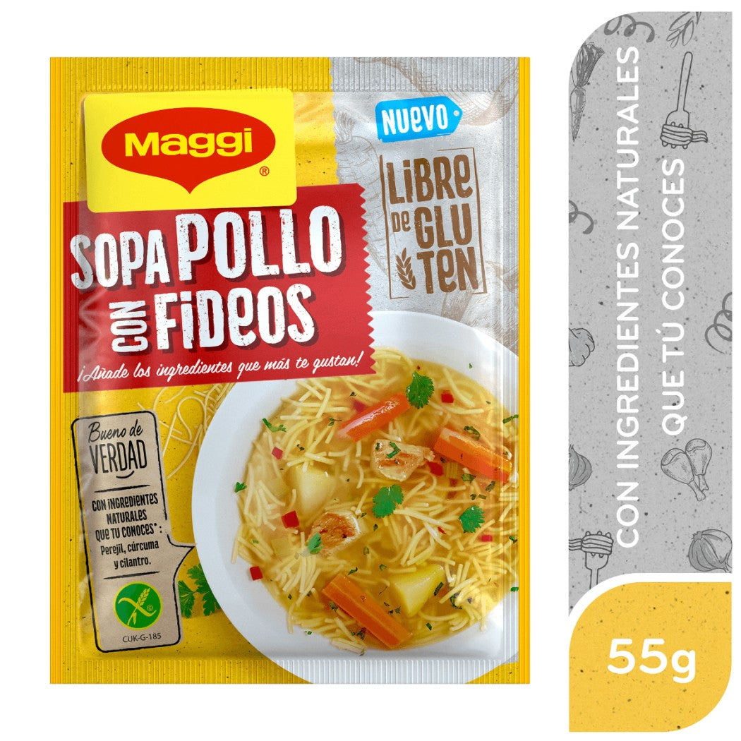 SOPA POLLO FIDEOS GLUTEN FREE MAGGI 57GR