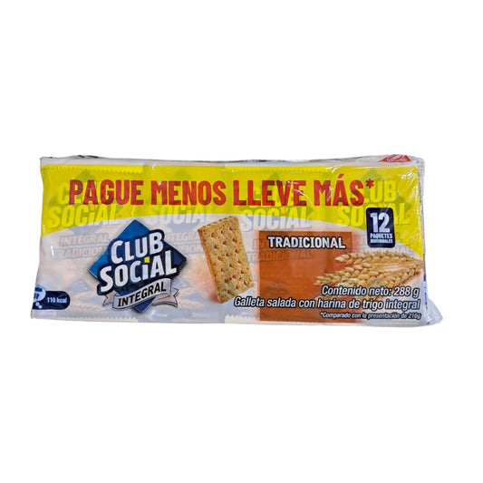 12PACK GALLETA INTEGRAL CLUB SOCIAL 24GR