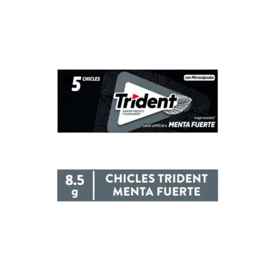 CHICLE MENTA FUERTE TRIDENT 5U