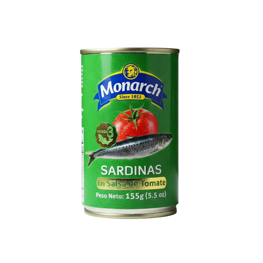 SARDINAS EN SALSA DE TOMATE MONARCH 155GR