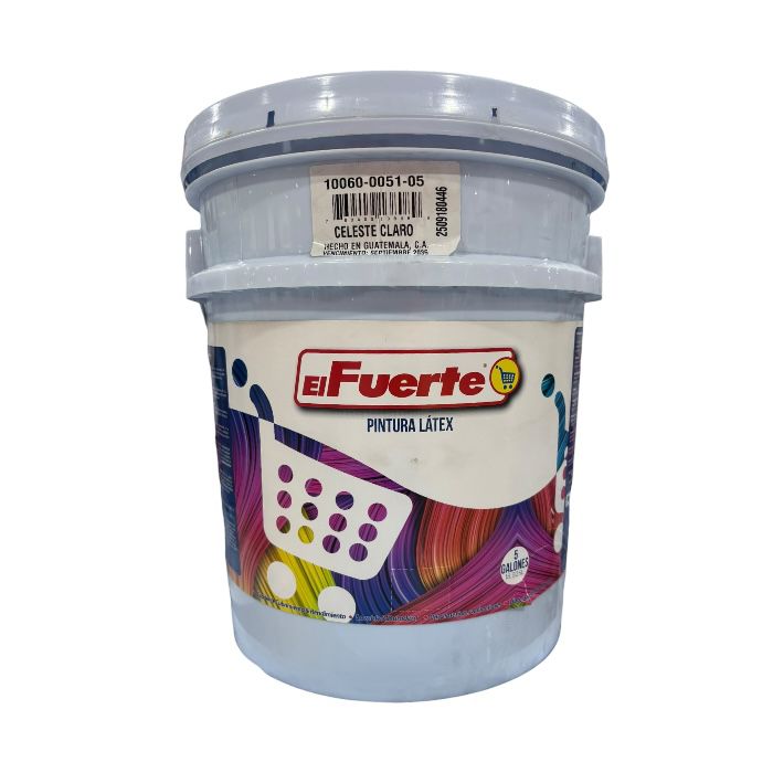 PINTURA LÁTEX CELESTE CLARO EL FUERTE 5G