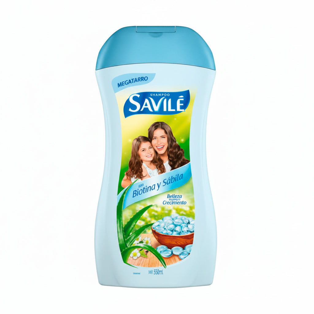 SHAMPOO BIOTINA Y SÁBILA SAVILE 550ML