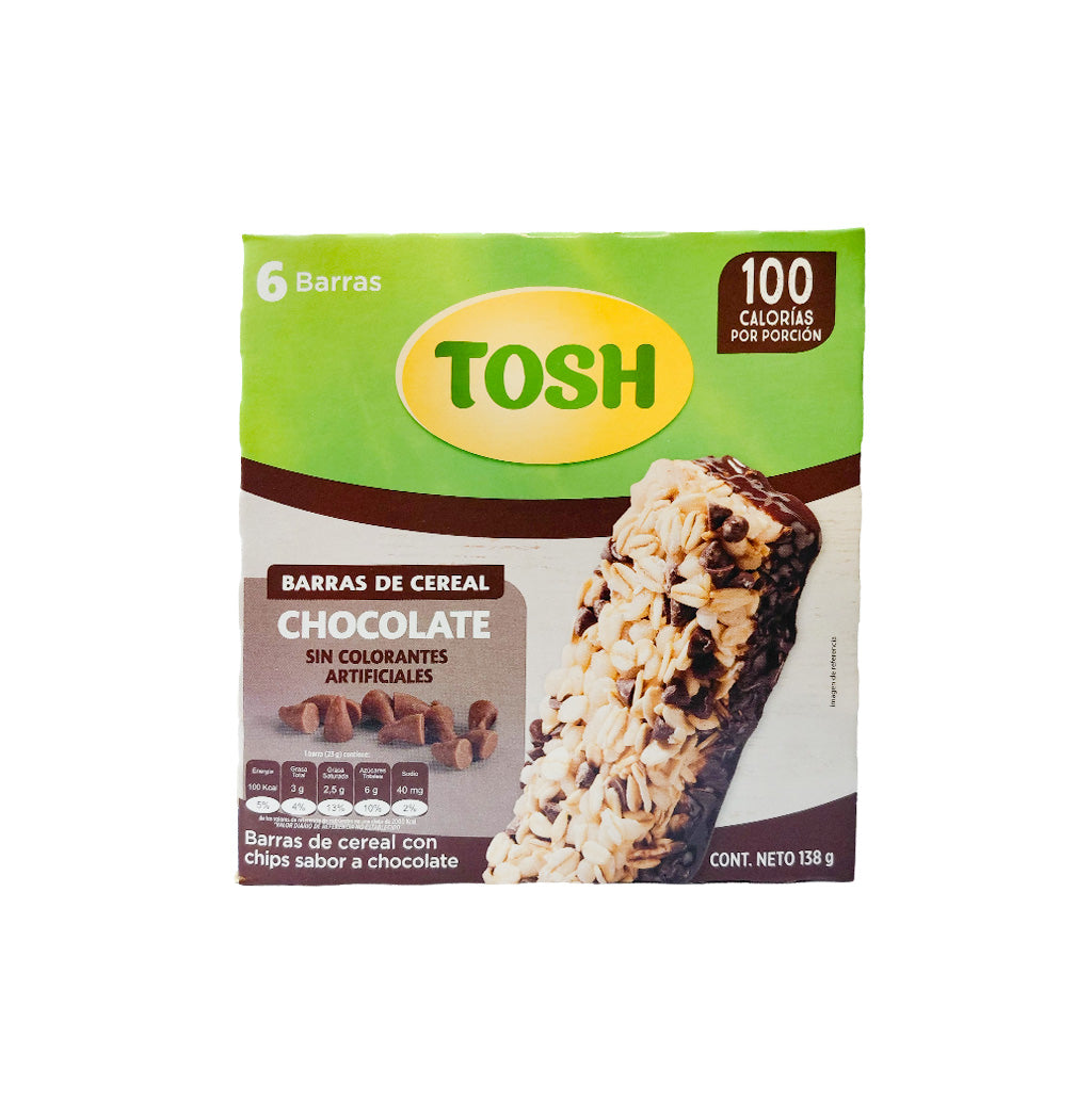 BARRA DE CEREAL CHOCOLATE TOSH 138GR