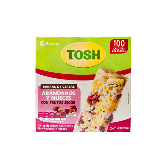 BARRA ARANDANO Y NUECES TOSH 138GR