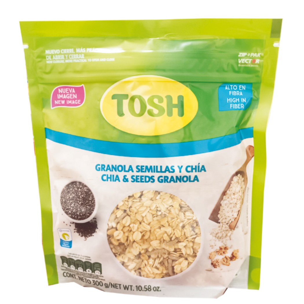 BARRA SEMILLAS Y CHIA TOSH 300GR
