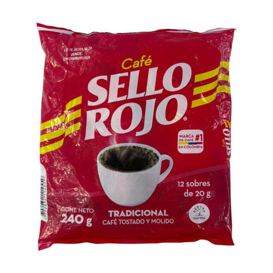 12PACK CAFÉ MOLIDO SELLO ROJO MOLIDO 20GR
