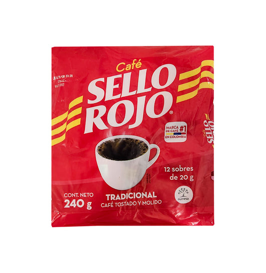 CAFÉ MOLIDO SELLO ROJO MOLIDO 12U 20GR