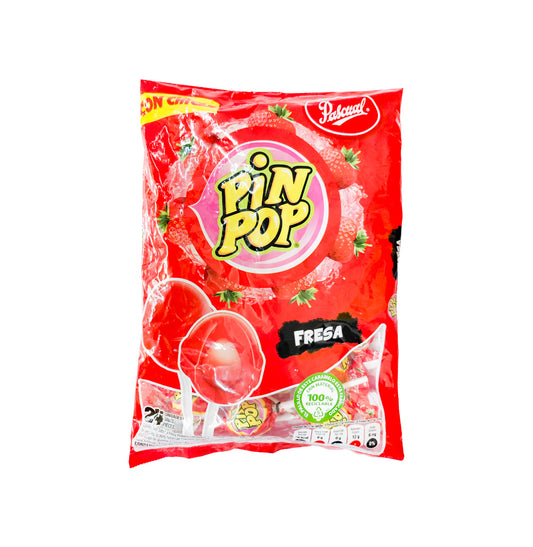 CARAMELOS FRESA PIN POP PASCUAL 408GR