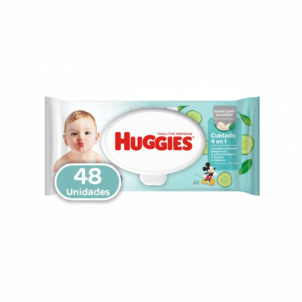 TOALLITAS HÚMEDAS HUGGIES 4 EN 1 48U