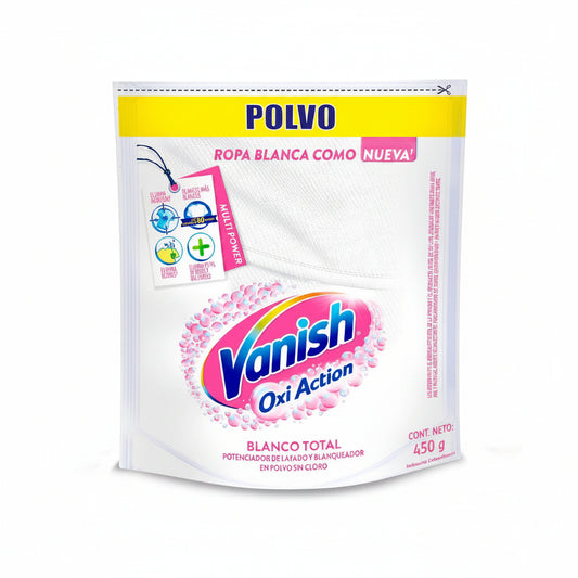 QUITAMANCHAS BLANCO TOTAL POLVO DOY PACK VANISH 450GR