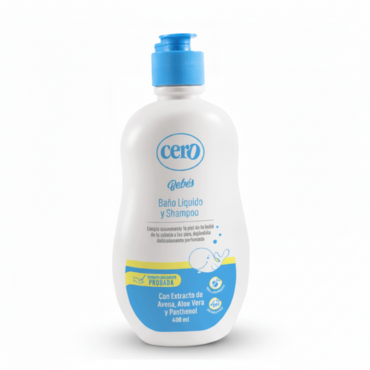 BAÑO LÍQUIDO Y SHAMPOO PARA BEBÉ 400ML