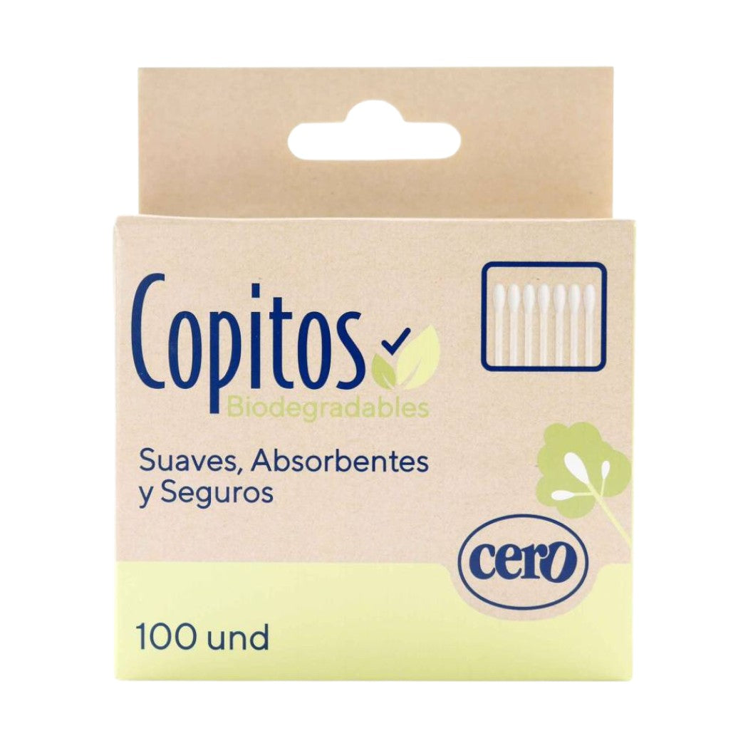 PALILLOS DE OIDO BIODEGRADABLE 100U