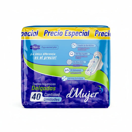 TOALLA SANITARIAS DELGADAS 40U