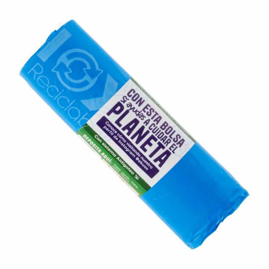 BOLSA DE BASURA AZUL EN ROLLO 10U