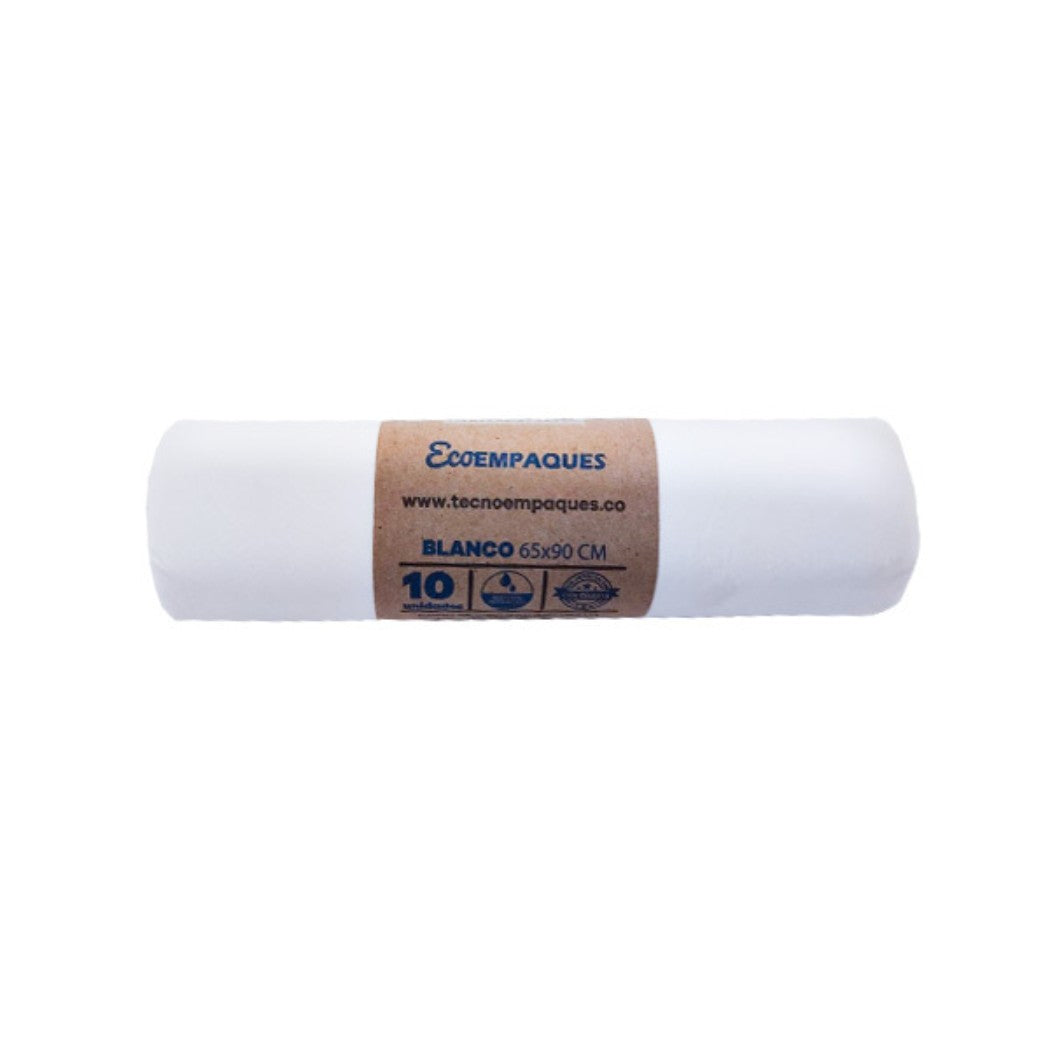 BOLSA DE BASURA BLANCA EN ROLLO 10U