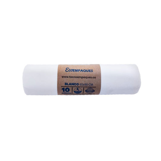 BOLSA DE BASURA BLANCA EN ROLLO 10U