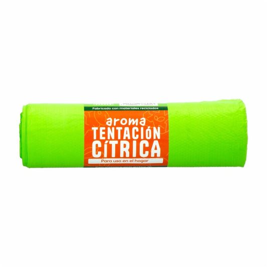 BOLSA DE BASURA VERDE EN ROLLO LIMÓN 10U